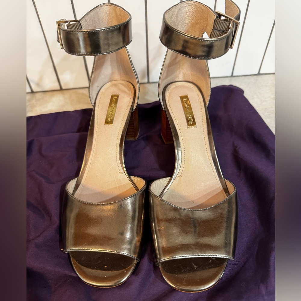 Louise et Cie Metallic Sandals, 7.5